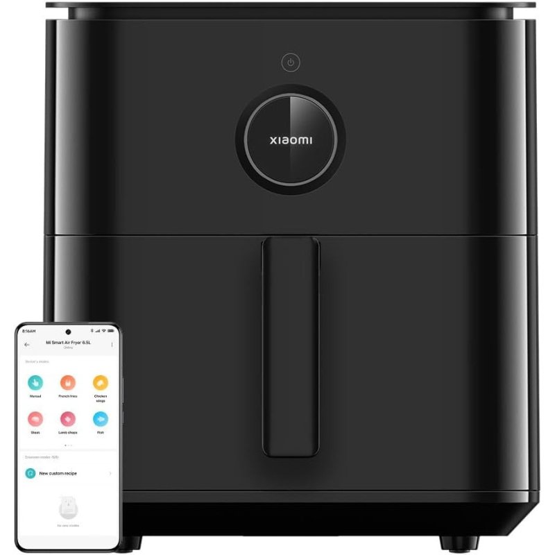 Xiaomi Smart Air Fryer 6.5L Freidora de Aire 1800W WiFi y App | Blanco / Negro