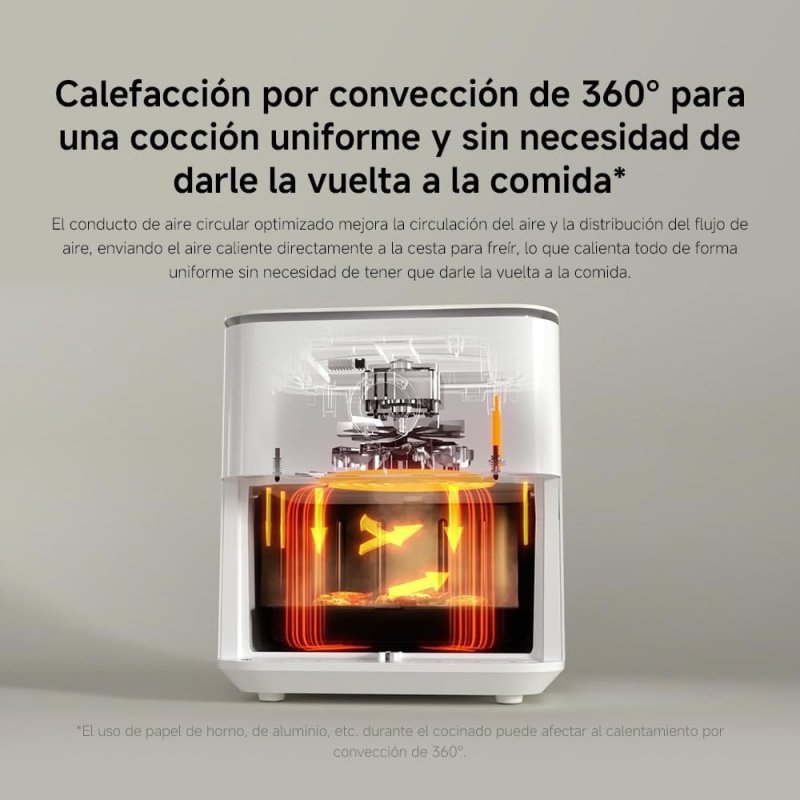 Xiaomi Smart Air Fryer 6.5L Freidora de Aire 1800W WiFi y App | Blanco / Negro