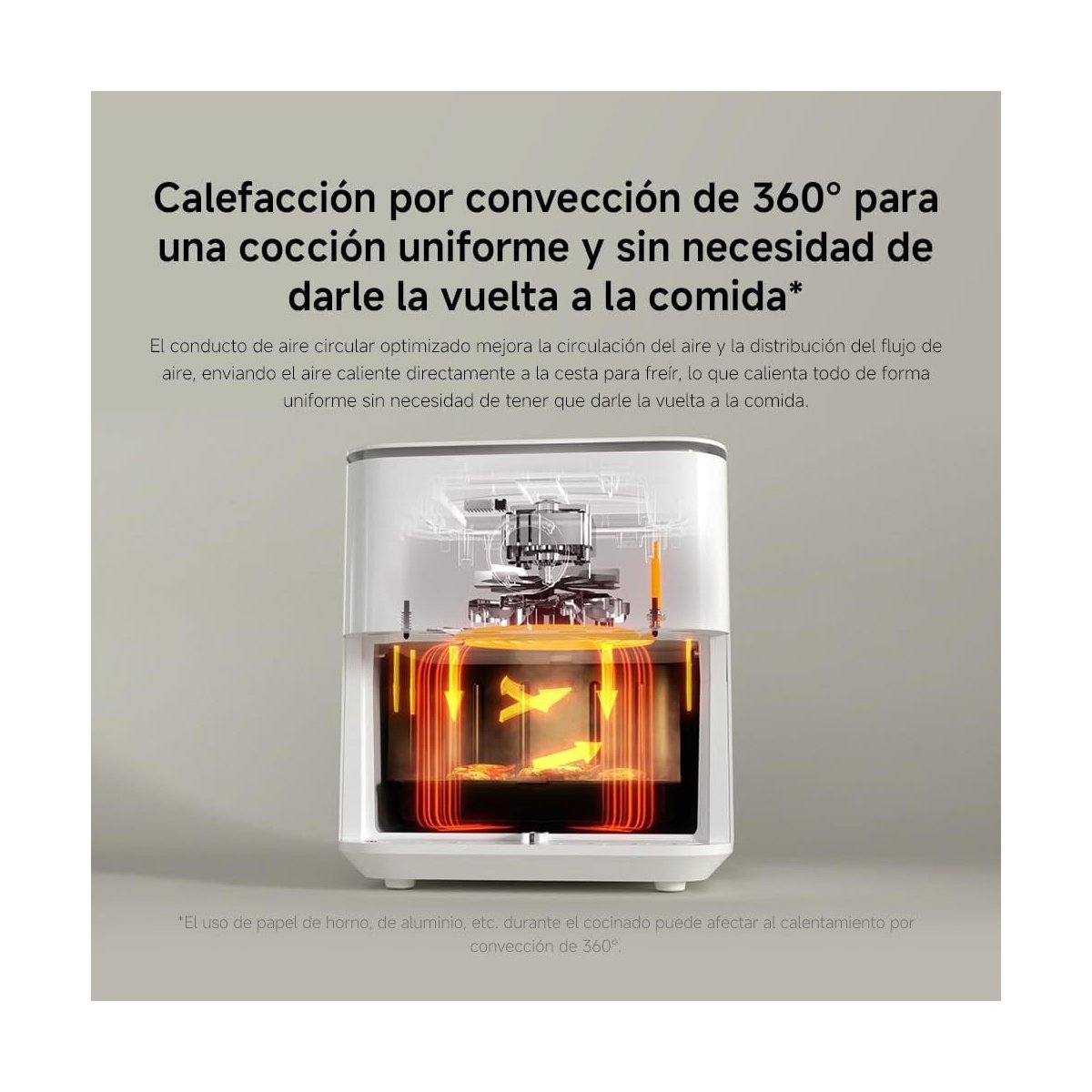 Xiaomi Smart Air Fryer 6.5L Freidora de Aire 1800W WiFi y App | Blanco / Negro