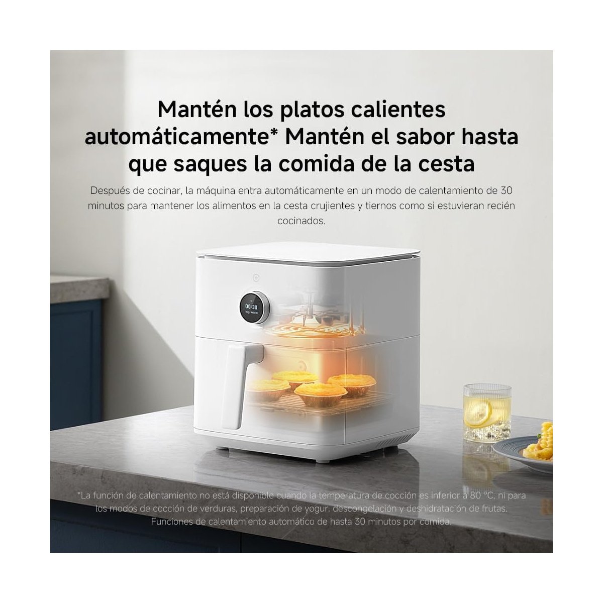 Xiaomi Smart Air Fryer 6.5L Freidora de Aire 1800W WiFi y App | Blanco / Negro