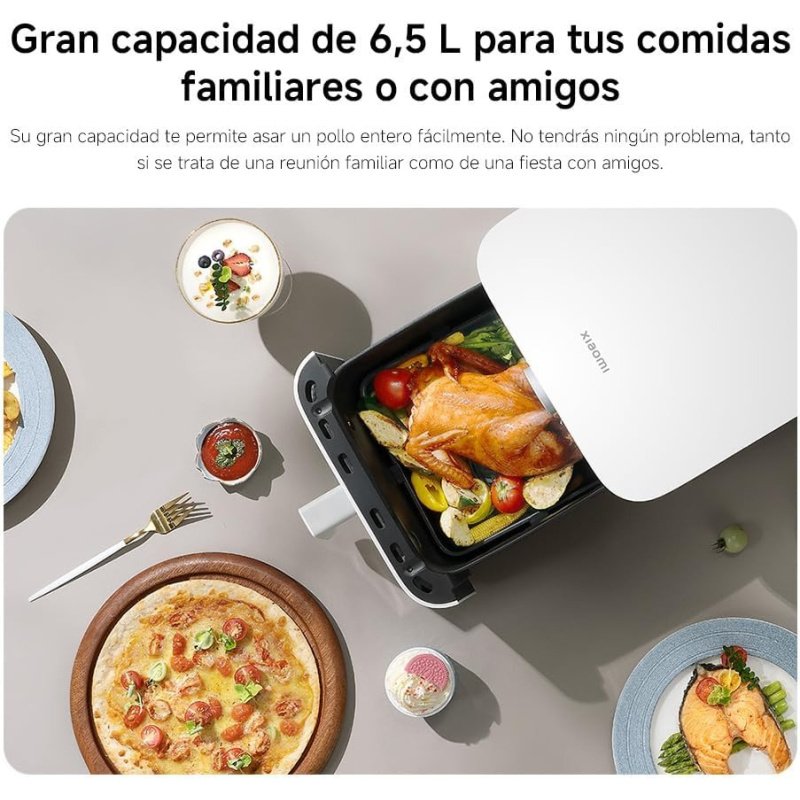 Xiaomi Smart Air Fryer 6.5L Freidora de Aire 1800W WiFi y App | Blanco / Negro