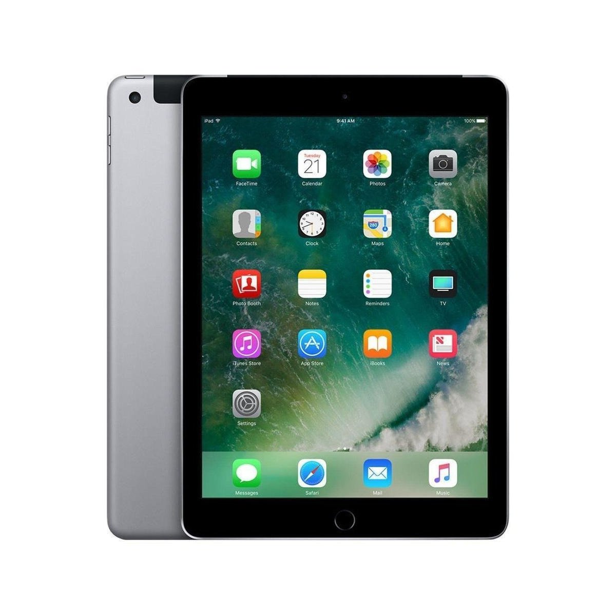 iPad 5 (2017) 128GB WiFi + Cellular · Gris Espacial — Grado B · Reacondicionado