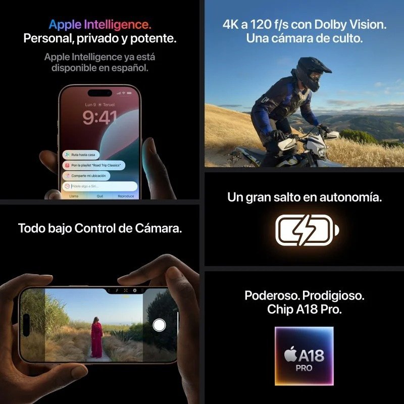 iPhone 16 Pro 256 GB · Titanio Natural — Grado A · Reacondicionado