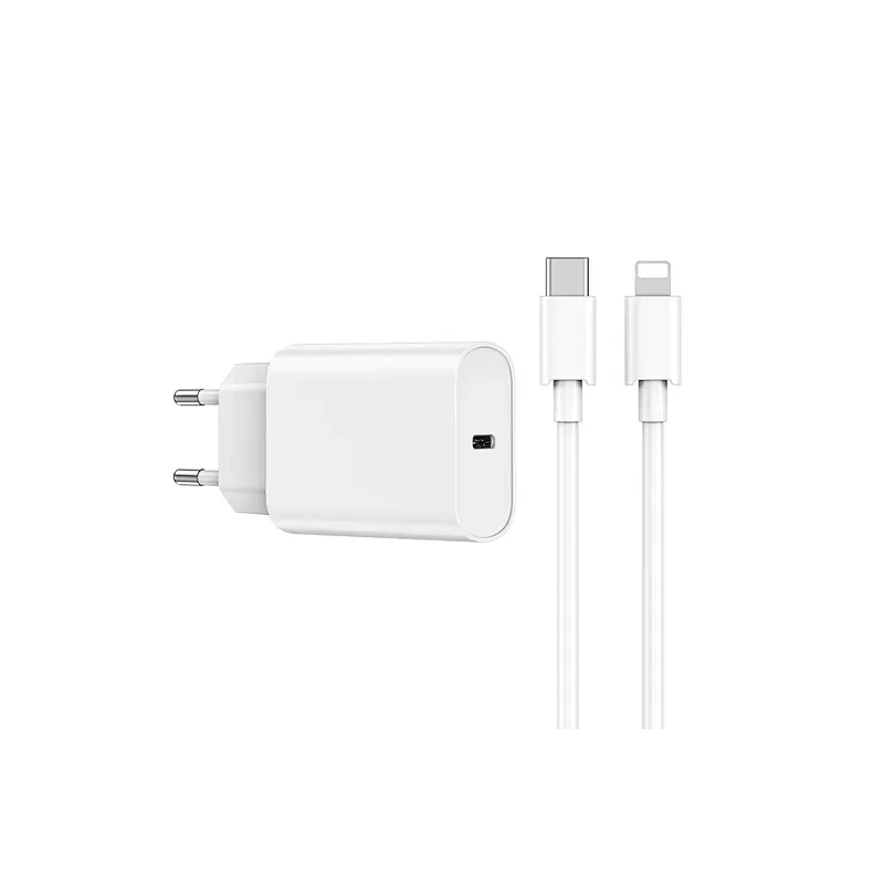 QUICK – Cargador Rápido GaN 20W PD + Cable USB-C a Lightning