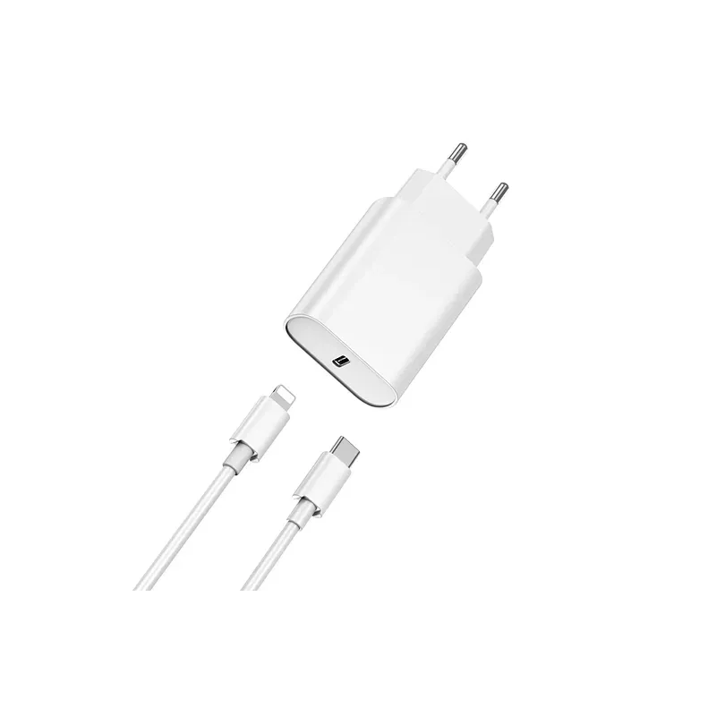 QUICK – Cargador Rápido GaN 20W PD + Cable USB-C a Lightning