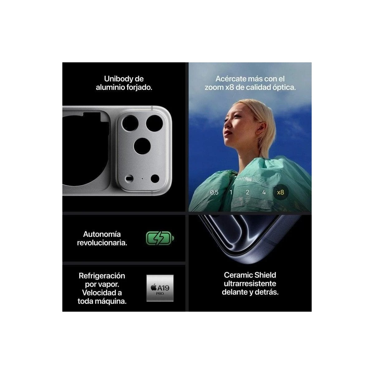 iPhone 17 Pro 256 GB · Titanio Blanco — Grado A+ · Openbox